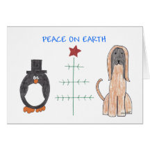 Afghan Hound Peace On Earth Greeting Cards