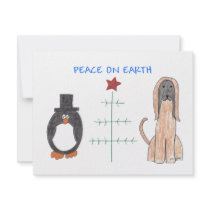 Afghan Hound Peace On Earth invitations