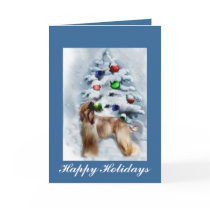 Afghan Hound Personalized Christmas Cards cards