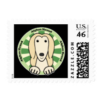 Afghan Hound Postage Stamp