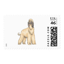 Afghan Hound Postage Stamp