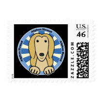 Afghan Hound Postage Stamp