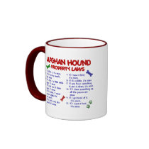 Afghan Hound Property Laws 2 mugs by poochloverstuff Afghan Hound Property Laws 2 mugs