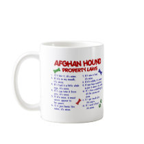 AFGHAN HOUND Property Laws 2 mugs