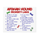 Afghan Hound Property Laws 2 Post Card