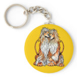 Afghan Hound Puppy Love Keychain