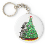 Afghan Hound Reach Goals Black Keychain