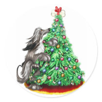 Afghan Hound Reach Goals Black stickers