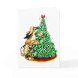 Afghan Hound Reach Goals BM Red Greeting Card