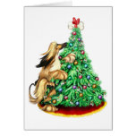 Afghan Hound Reach Goals BM Red Greeting Card