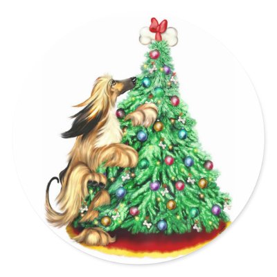 Afghan Hound Reach Goals BM Red Round Stickers by DanesRUs