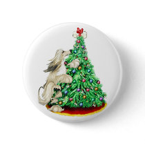 Afghan Hound Reach Goals Cream Button