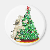 Afghan Hound Reach Goals Cream magnets
