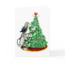 Afghan Hound Reach Goals Domino Blue Cream Card
