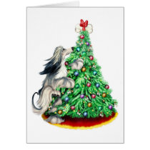 Afghan Hound Reach Goals Domino Blue Cream cards