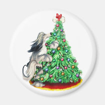 Afghan Hound Reach Goals Domino Blue Cream magnets