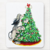 Afghan Hound Reach Goals Domino Blue Cream mousepads