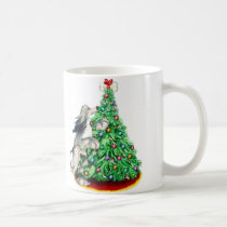 Afghan Hound Reach Goals Domino Blue Cream mugs