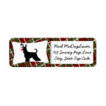 Afghan Hound Reindeer Christmas Return Address Label