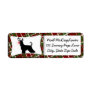 Afghan Hound Reindeer Christmas Return Address Label