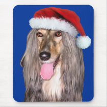 Afghan Hound Santa Claus Mouse Mat