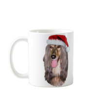 Afghan Hound Santa Claus Mugs