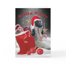 Afghan Hound Santa Paws Cards
