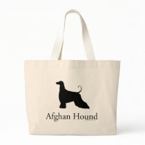 Afghan Hound Silhouette Canvas Bags