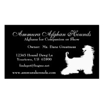Afghan Hound Silhouette Business Cards business cards