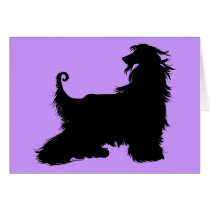 Afghan Hound Silhouette Cards