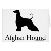 Afghan Hound Silhouette Card