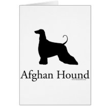 Afghan Hound Silhouette Greeting Cards