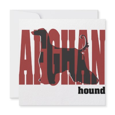Afghan Hound Silhouette Personalized Announcements by DDGraphix