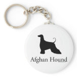Afghan Hound Silhouette Keychain