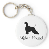 Afghan Hound Silhouette Keychain