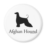 Afghan Hound Silhouette Magnets