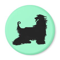 Afghan Hound Silhouette Fridge Magnets