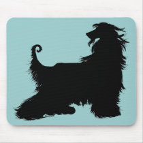 Afghan Hound Silhouette Mouse Mat