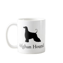 Afghan Hound Silhouette Mugs
