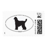 Afghan Hound Silhouette Postage Stamp