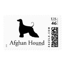 Afghan Hound Silhouette Postage Stamp