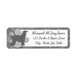 Afghan Hound Silhouette Return Address Label