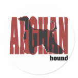 Afghan Hound Silhouette Stickers