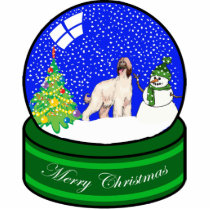 afghan hound snow globe photo sculptures