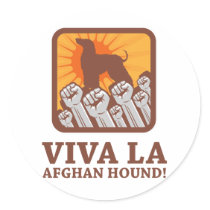 Afghan Hound Round Sticker