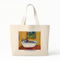 Afghan Hound taking a Bath Bags
