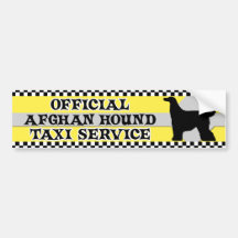 Afghan Hound Taxi Service Bumper Sticker