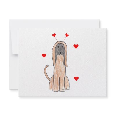 Afghan Hound Valentine Ears Personalized Invitations by giftsjustforuholiday