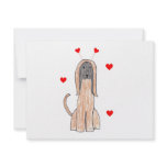Afghan Hound Valentine Ears Personalized Invitations