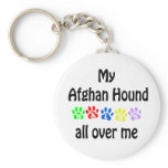 Afghan Hound Walks Design Key Chain